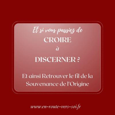 Croire discerner 1